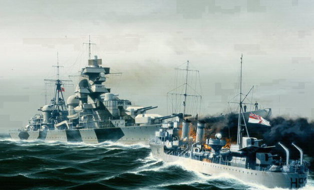 Berryman Ivan. Атака на тяжелый крейсер «Admiral Hipper».