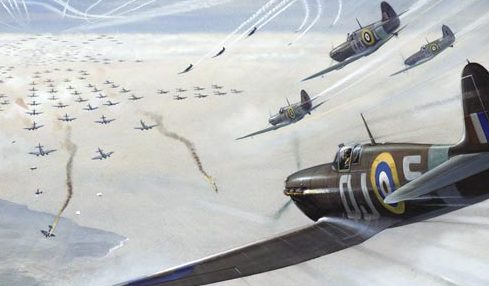 Nockolds Roy. Эскадрилья Spitfires атакует бомбардировщиков.
