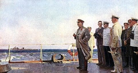 Пузырьков Виктор. Сталин на крейсере Молотов.