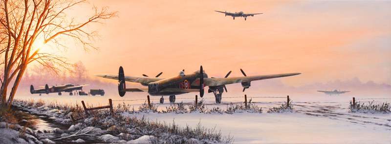 Glow Winter’s. Бомбардировщик Lancasters на взлете.