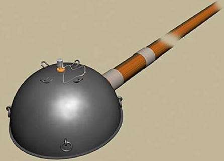 Рисунок противотанковой полусферической мины Ni-04.