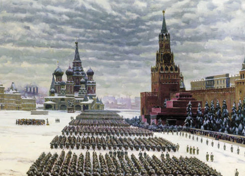 Юон Константин. Парад на Красной площади 7 ноября 1941 года. 