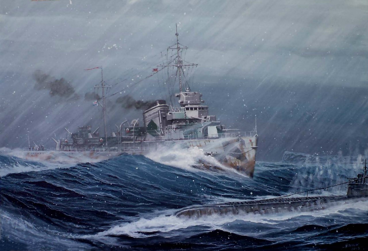 Ярулин Тимур. Атака «Гремящим» немецкой подлодки 30 марта 1942 г.