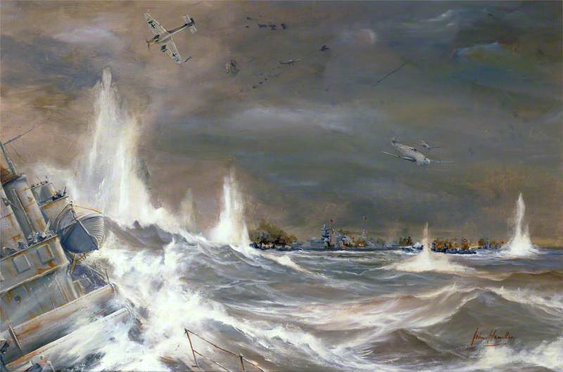Hamilton John. Атака на линкоры «Scharnhorst» и «Gneisenau».