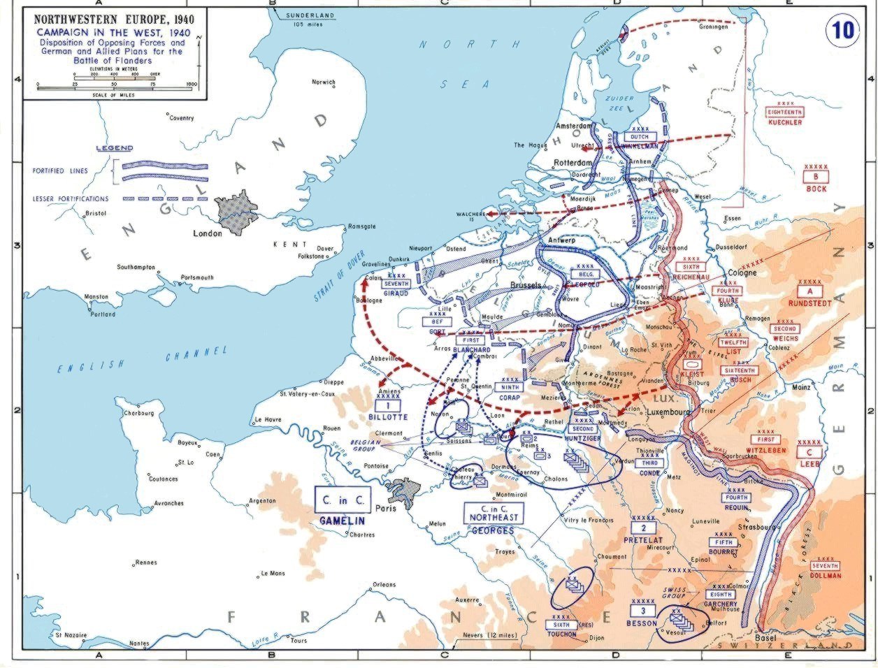 Немецкий план «Гельб» захвата Бельгии, Голландии, Люксембурга и Франции в 1940 году.