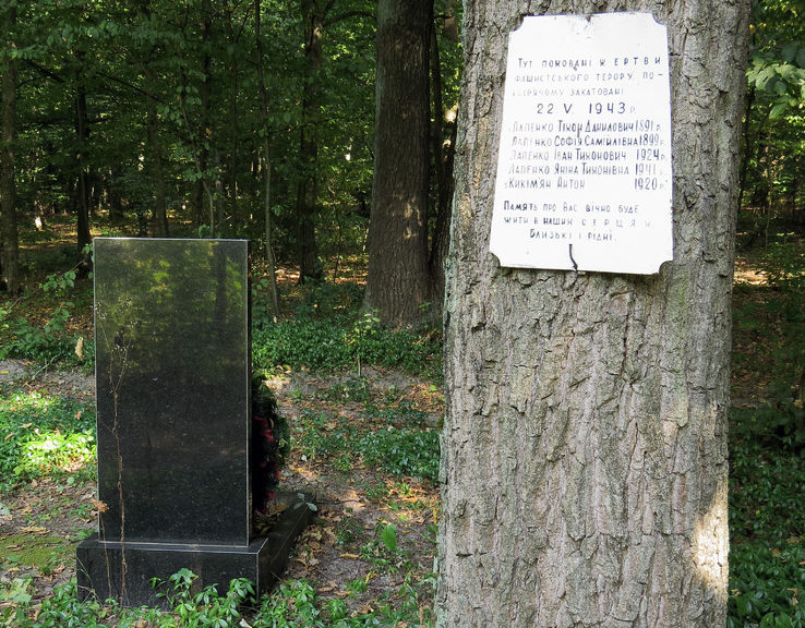 г. Дымер Вышгородского р-на. Могила жертв фашистского террора, зверски замученных 22 мая 1943 года. 