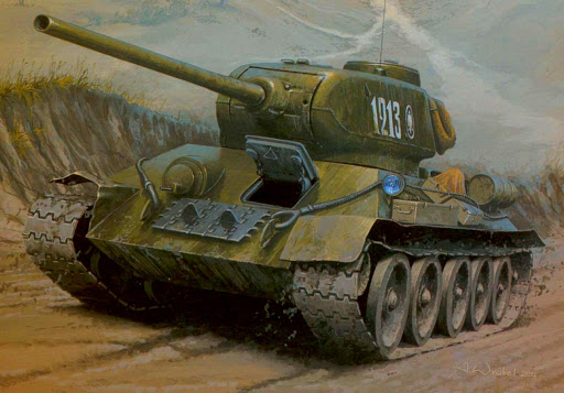 Wróbel Arkadiusz. Танк Т-34-85.