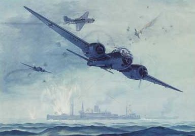 Hubbell Charles. Бомбардировщик Ju-188.