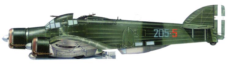 Paulli Giovanni. Бомбардировщик SM.79bis Sparviero.