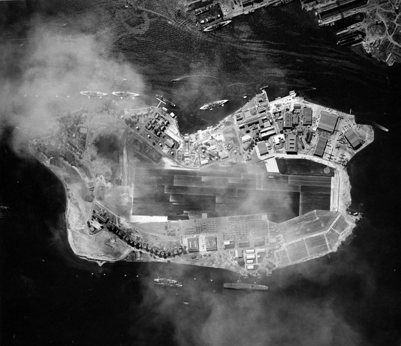 Аэрофотосъемка острова Форд. Военно-морская база. 22 октября 1941 г.