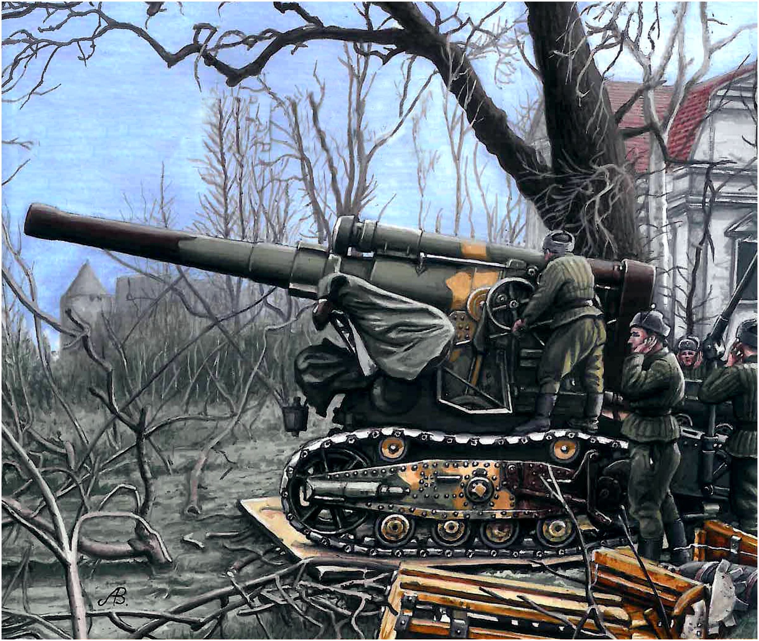 Bulczynki Arnold. 203-мм орудие БМ-4.