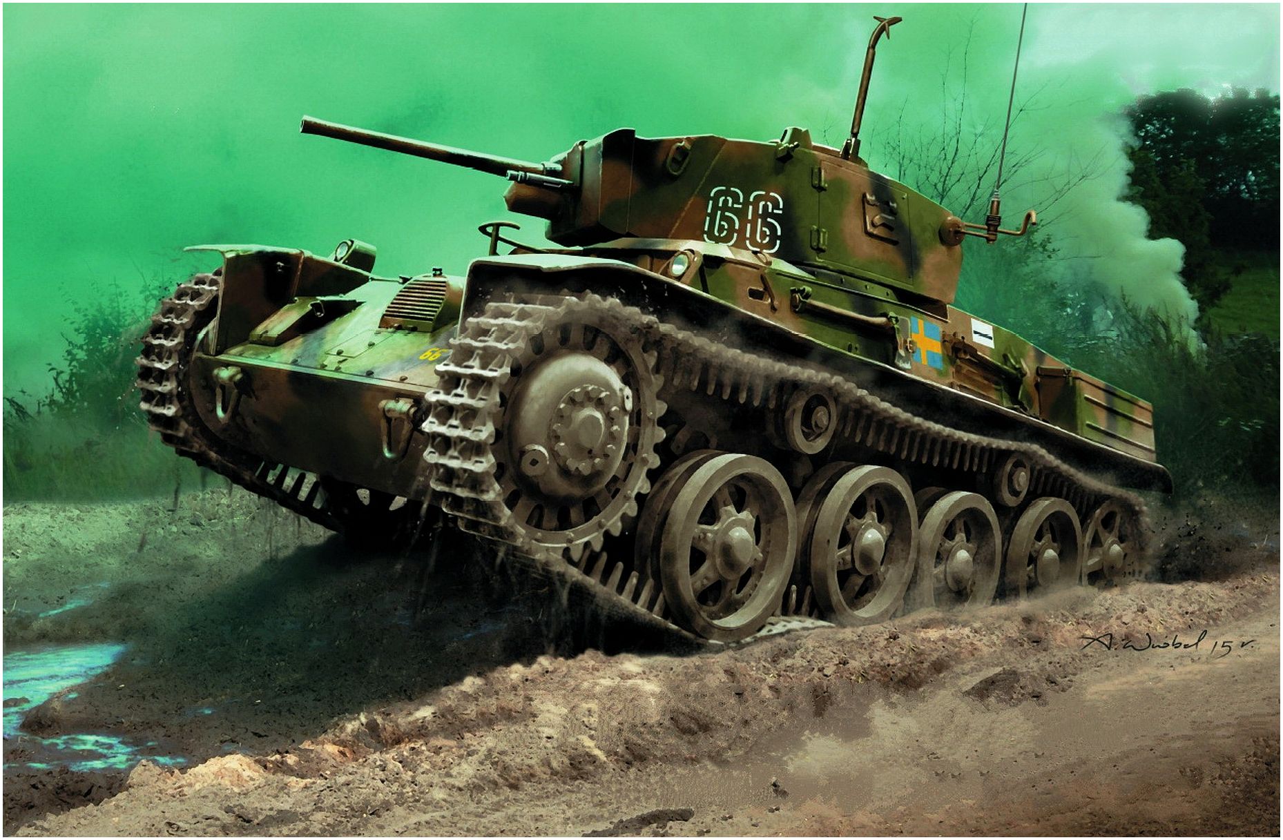 Wróbel Arkadiusz. Танк Stridsvagn M/38.