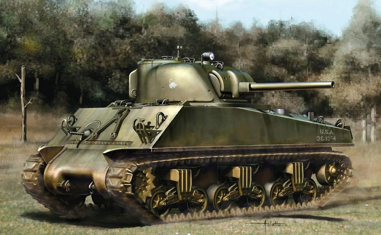 Auletta Vincenzo. Танки Sherman M4A3(75)W.