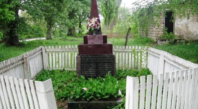 с. Новая Александровка Згуровского р-на. Памятник на братской могиле советских воинов.