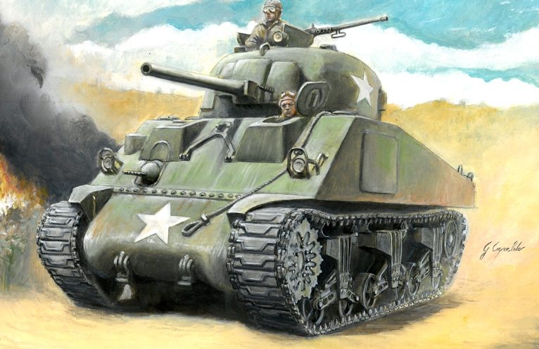 Auletta Vincenzo. Танки Sherman M4A3(75)W.