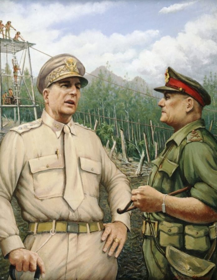 Moore Alan. Генерал Дуглас Макартур и генерал-майор С. Ален.