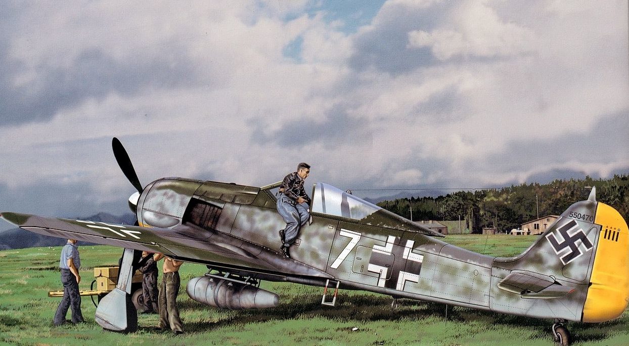 Greer Don. Истребитель Fw-190 на аэродроме.