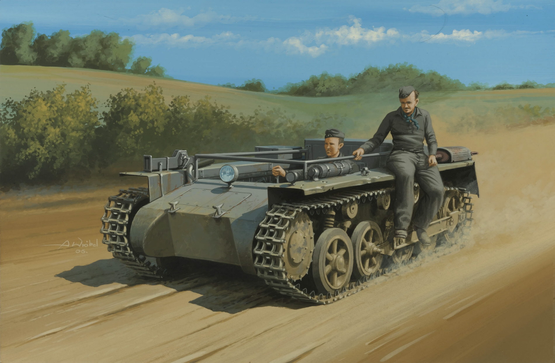 Wróbel Arkadiusz. Обучающий вождению Panzerkampfwagen I Ausf.A.