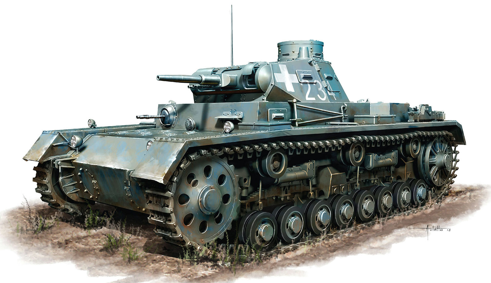 Auletta Vincenzo. Танк Pz.Kpfw. III Ausf. B.