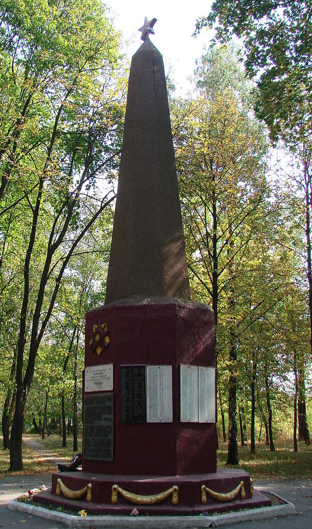 с. Победа Барышевского р-на. Памятник воинам-односельчанам, погибшим в годы Великой Отечественной войны был установлен в 1965 году.