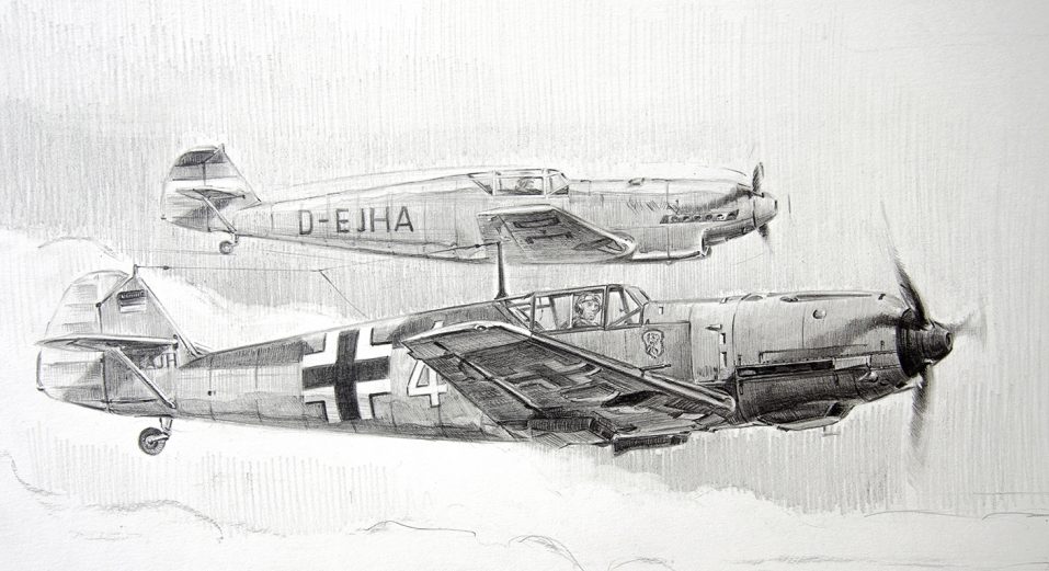 Dubowik Piotr. Истребитель Bf-109Е.