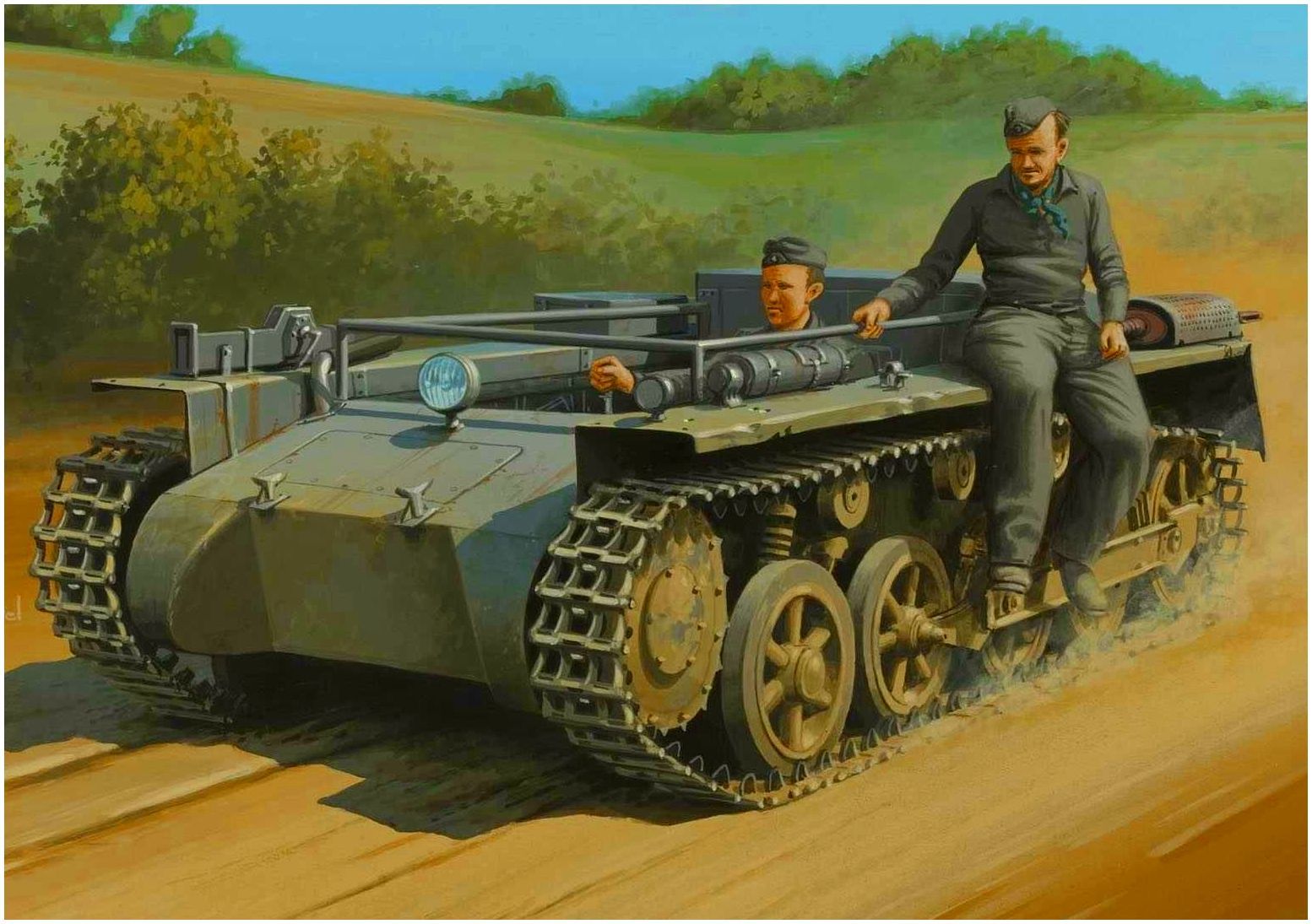 Wróbel Arkadiusz. Обучение водителя танка.