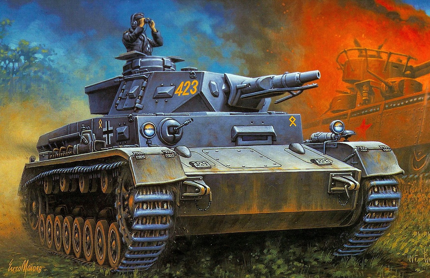 Maio Enzo. Танк Pz.Kpfw. IV Ausf. F1.
