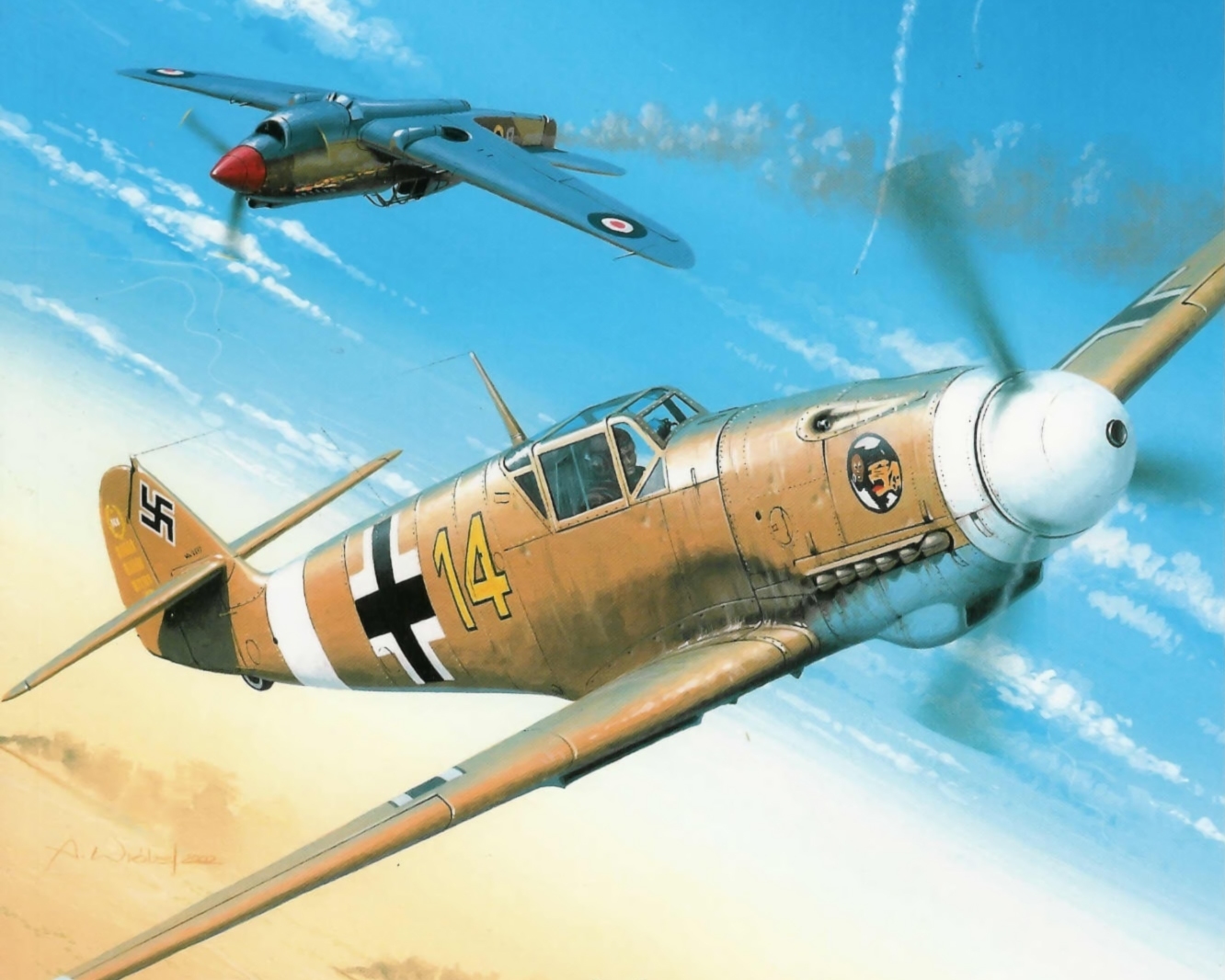 Wróbel Arkadiusz. Истребители Bf -109.