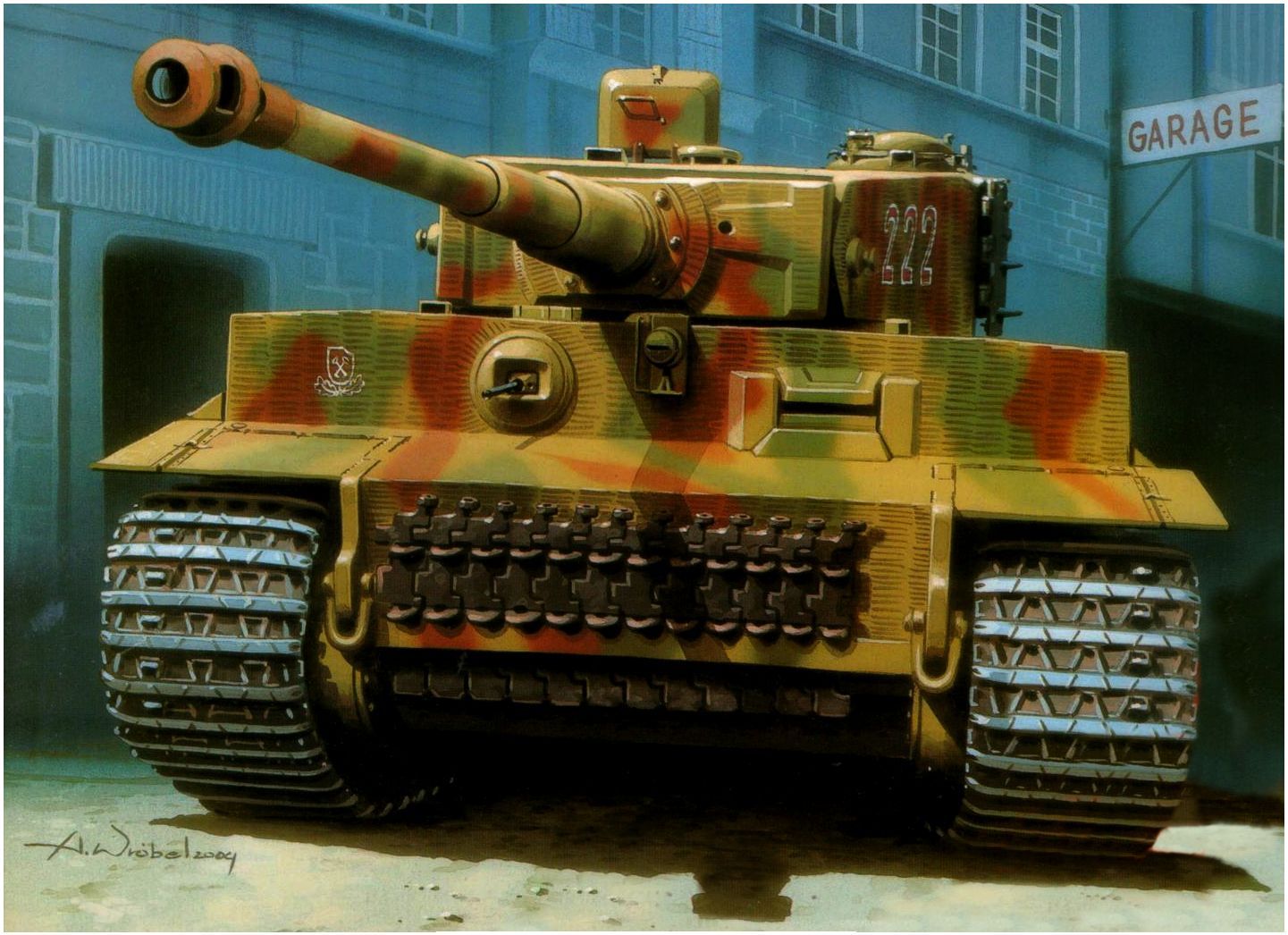 Wróbel Arkadiusz. Подбитый танк Pz.Kpfw. VI.