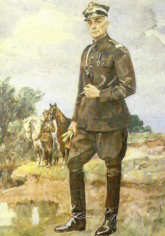 Kossak Wojciech. Командир полка Kazimierz Sosnkowskiego.