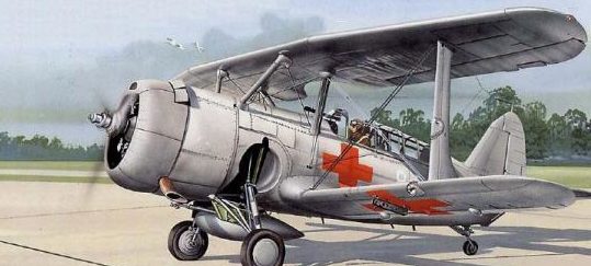 Tullis Tom. Санитарный самолет Curtiss SBC-4 Helldiver.