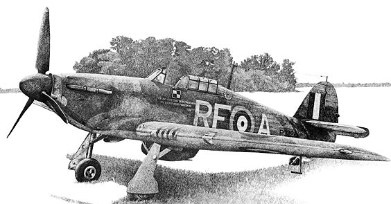 Crace Max. Истребитель Hawker Hurricane Mk. I.
