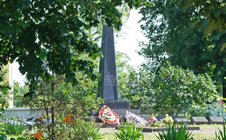 с. Мотижин Макаровского р-на. Памятник, установленный в 1967 году на братской могиле, в которой похоронено 8 воинов, погибших в ноябре 1943 года.