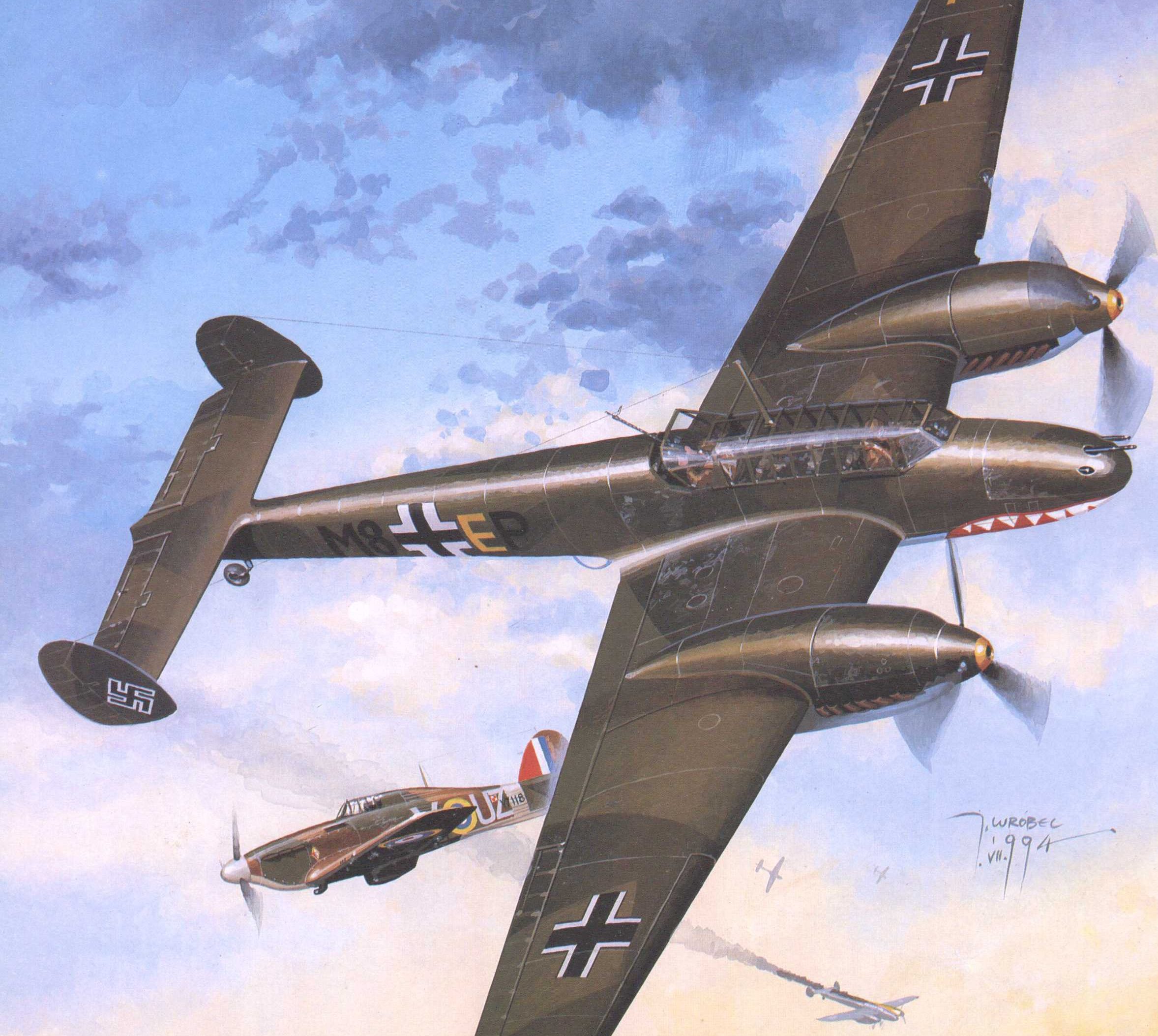 Wrobel Jaroslaw. Бомбардировщик Bf-110.