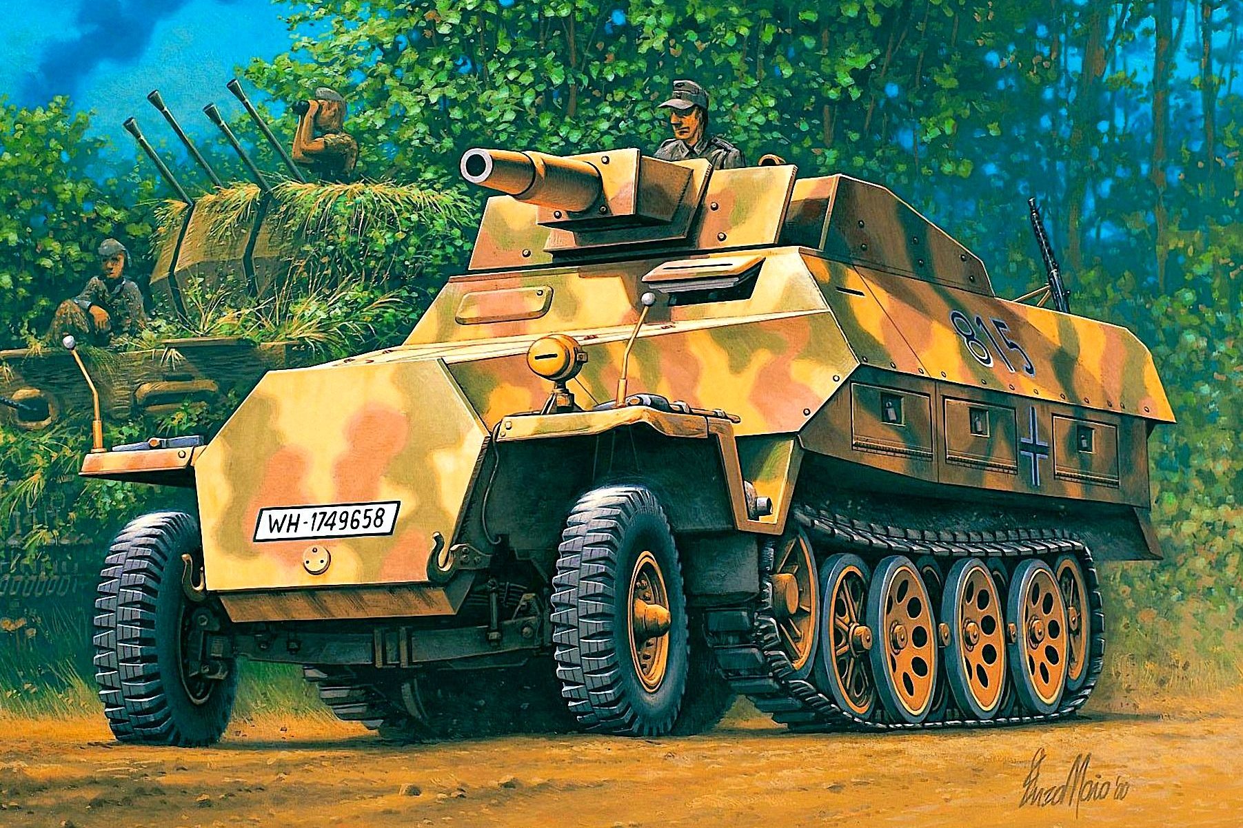 Maio Enzo. Бронеавтомобиль Sd.Kfz. 251/9 Ausf. D.