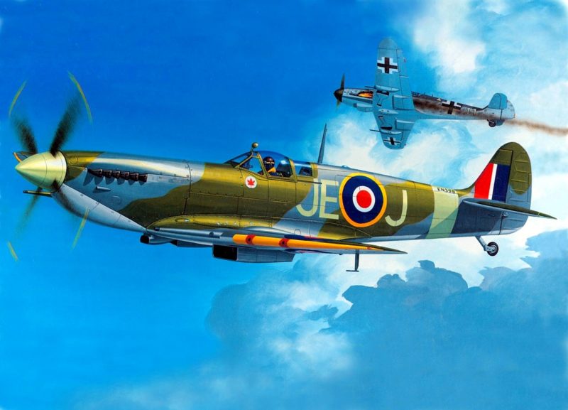 Johnson Johnnie. Истребитель Spitfire Mk.IX.