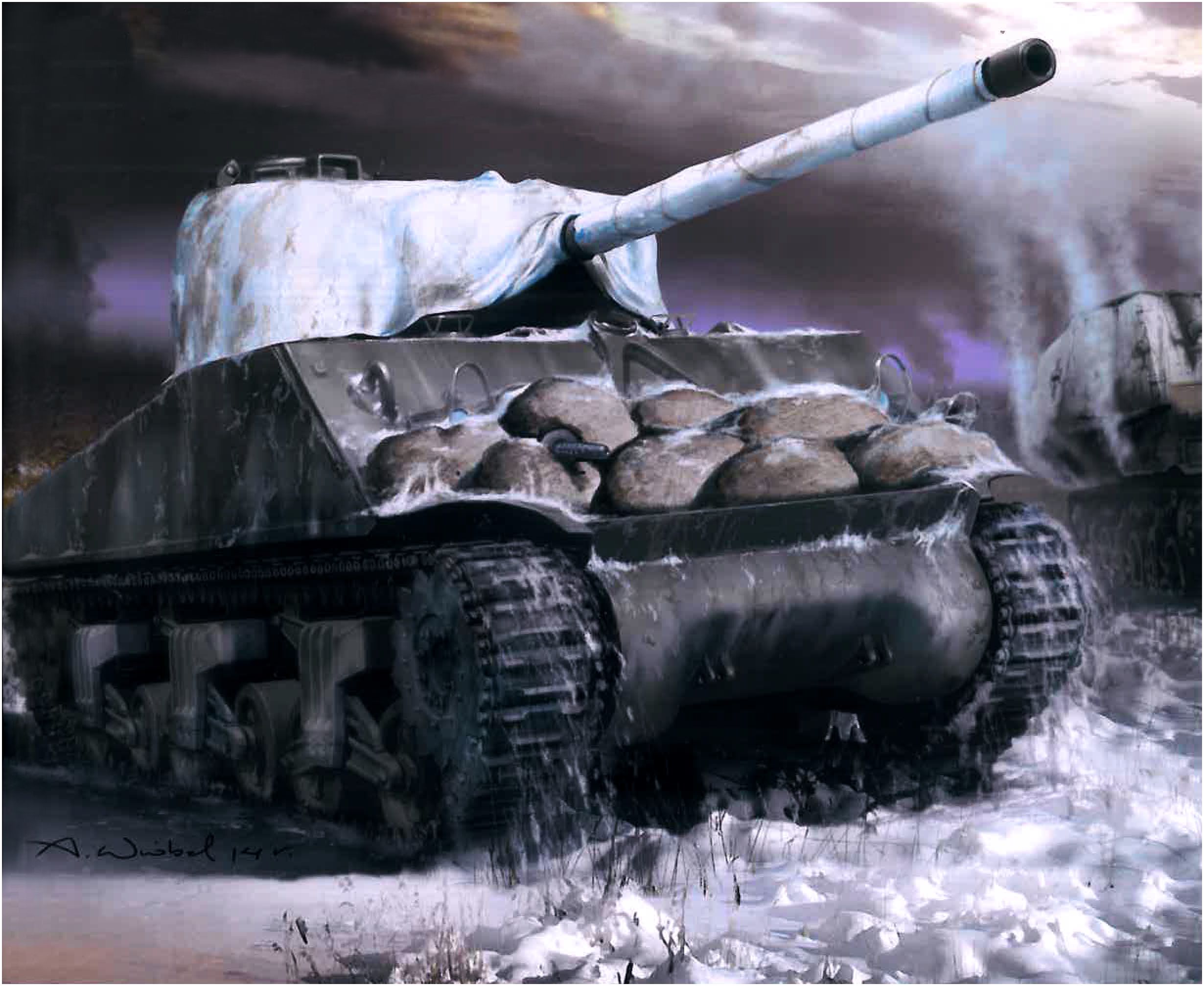 Wróbel Arkadiusz. Танк M-4A3 Sherman.