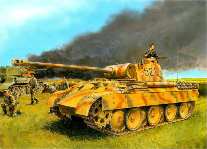 Volstad Ronald. Танк Panther Ausf D. Курск, 1943 г., дивизия «Великая Германия».