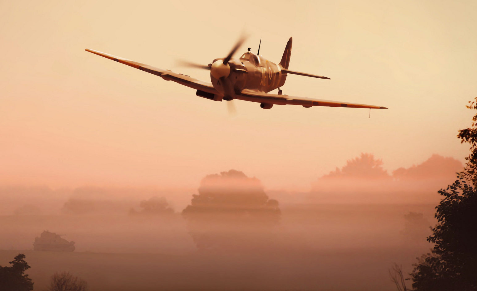 Cole Ron. Истребитель Spitfire Mk V.