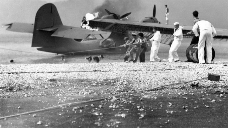 Пожар на аэродроме острова Форд. 7 декабря 1941 г.
