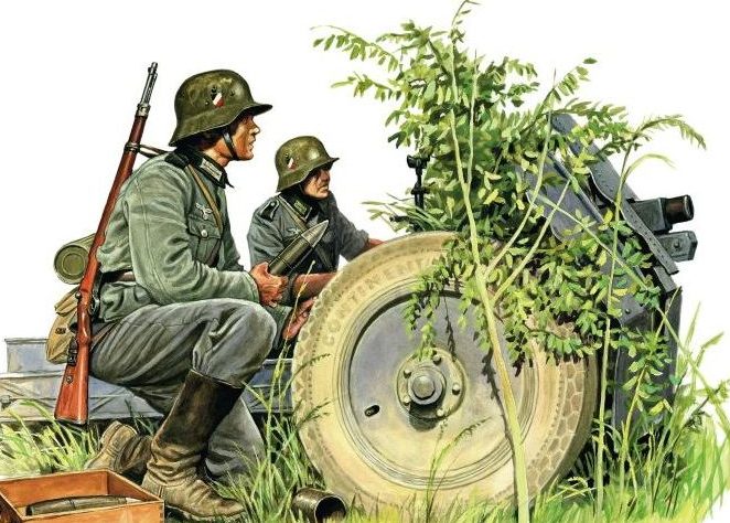 Szyzsko Marek. Немецкие артиллеристы.
