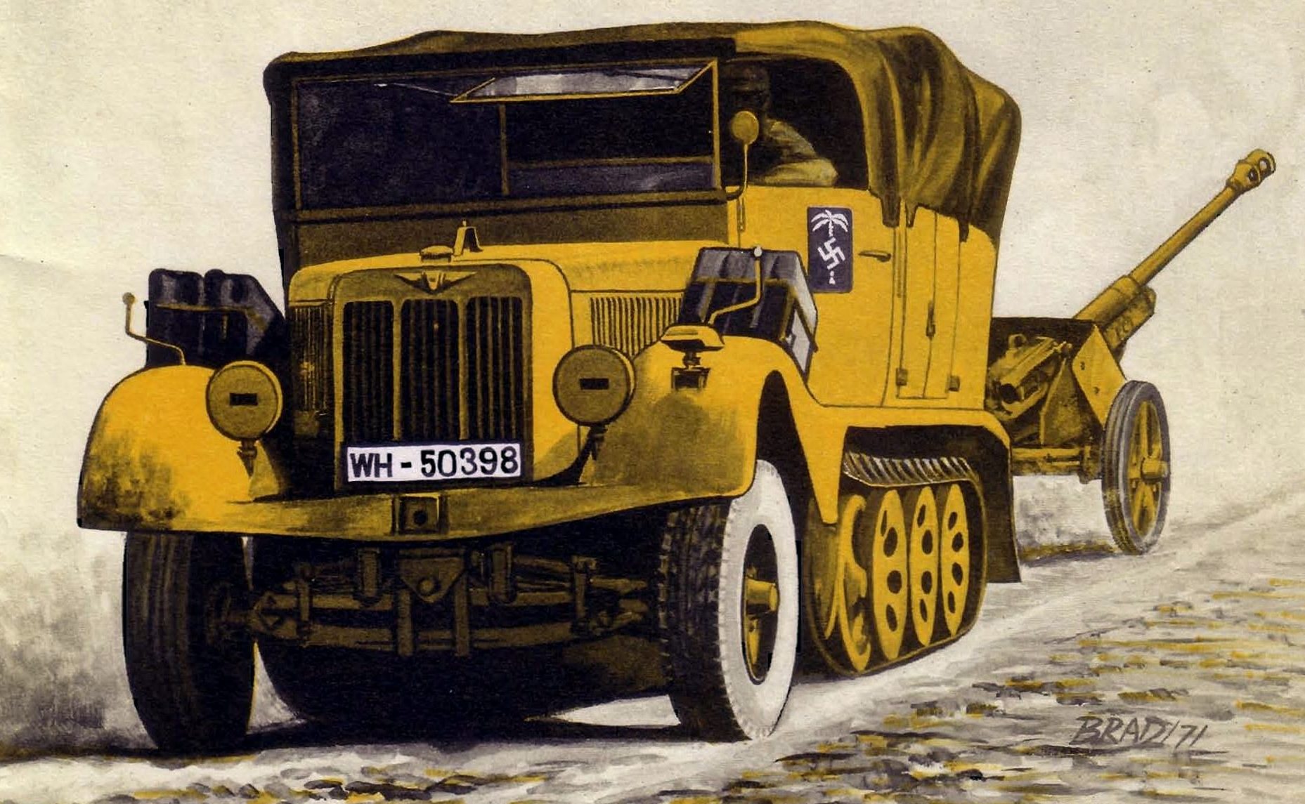 Bradford George. Полугусеничный грузовик Sd.Kfz.11.