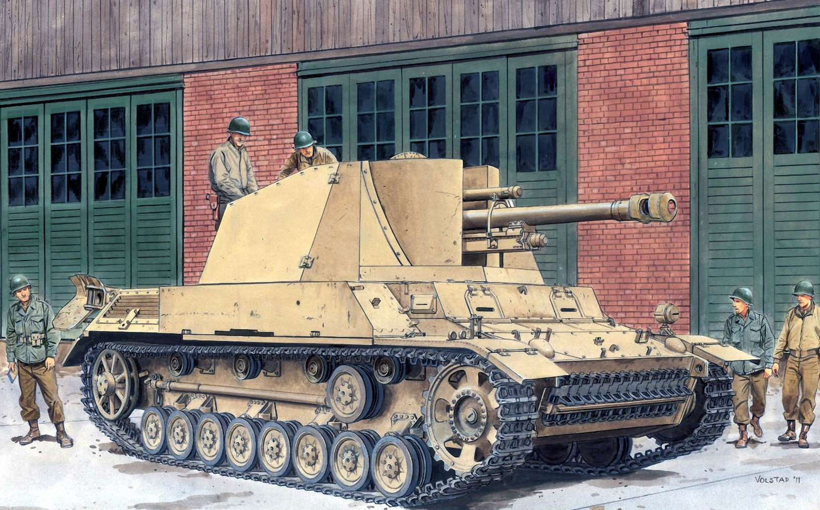 Volstad Ronald. САУ 105-мм leFH18 на шасси Pz.Kpfw III/IV.