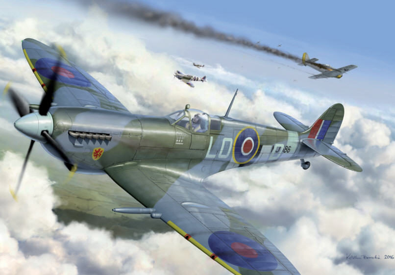 Borecka Katerina. Истребитель Spitfire Mk.IX.