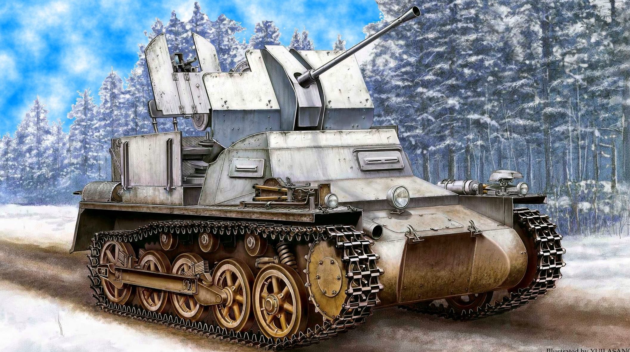 Asano Yuji. ЗСУ Flakpanzer I Ausf. A 20mm Flak 38.