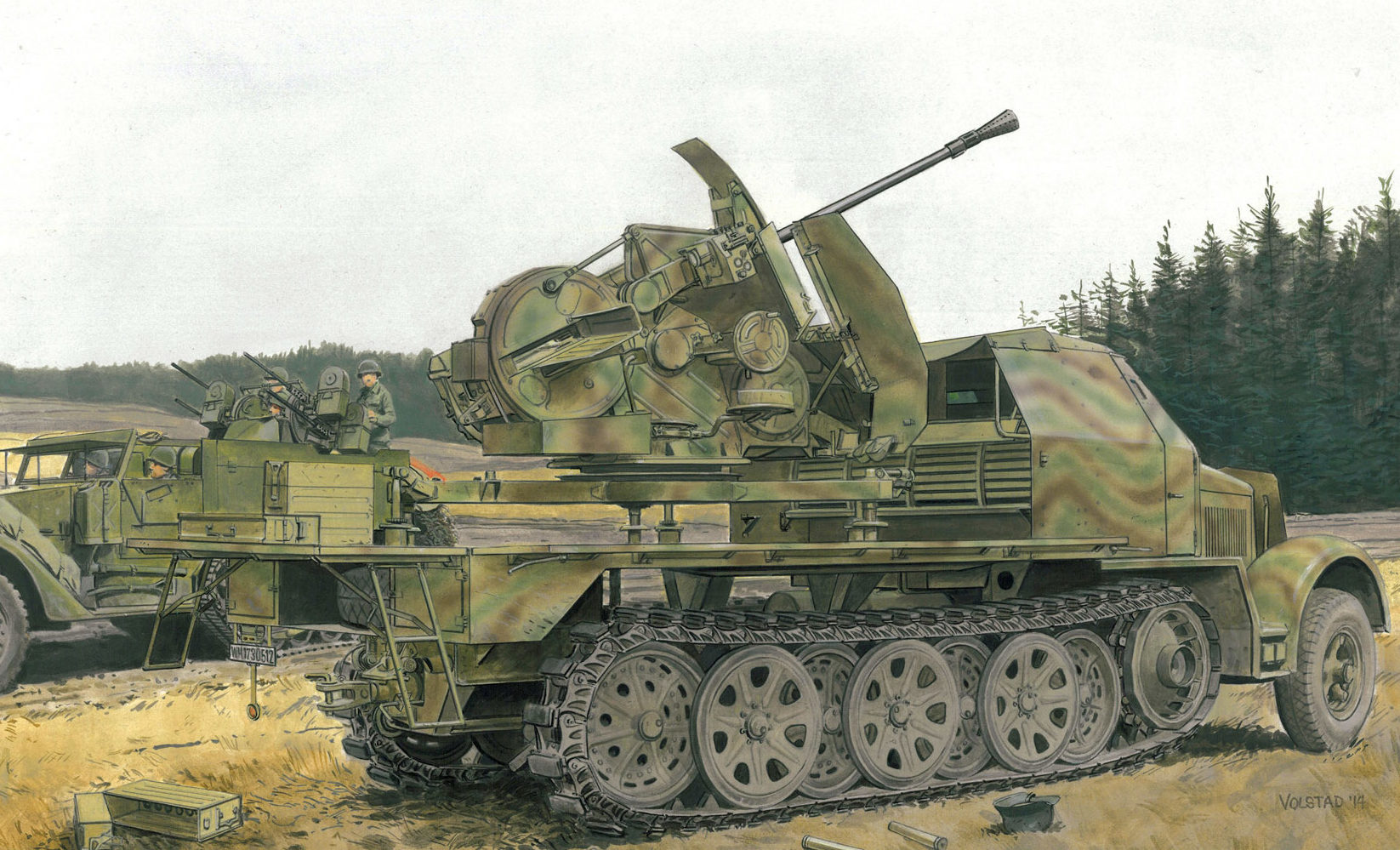 Volstad Ronald. ЗСУ 3.7-cm Flak 43 на базе Sd.Kfz.7.