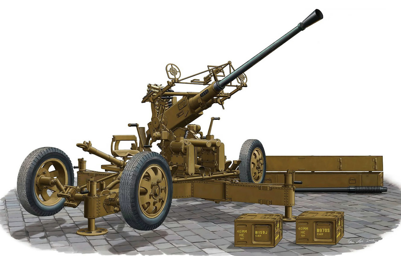 Lei Su. Зенитное орудие Bofors QF 40mm Mk.I.