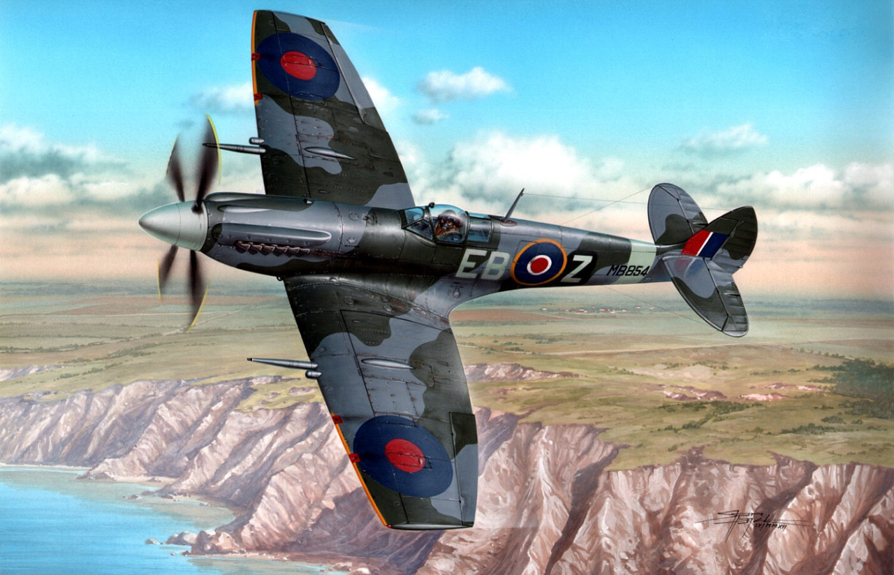 Hajek Stanislav. Истребитель Spitfire Mk.XII.