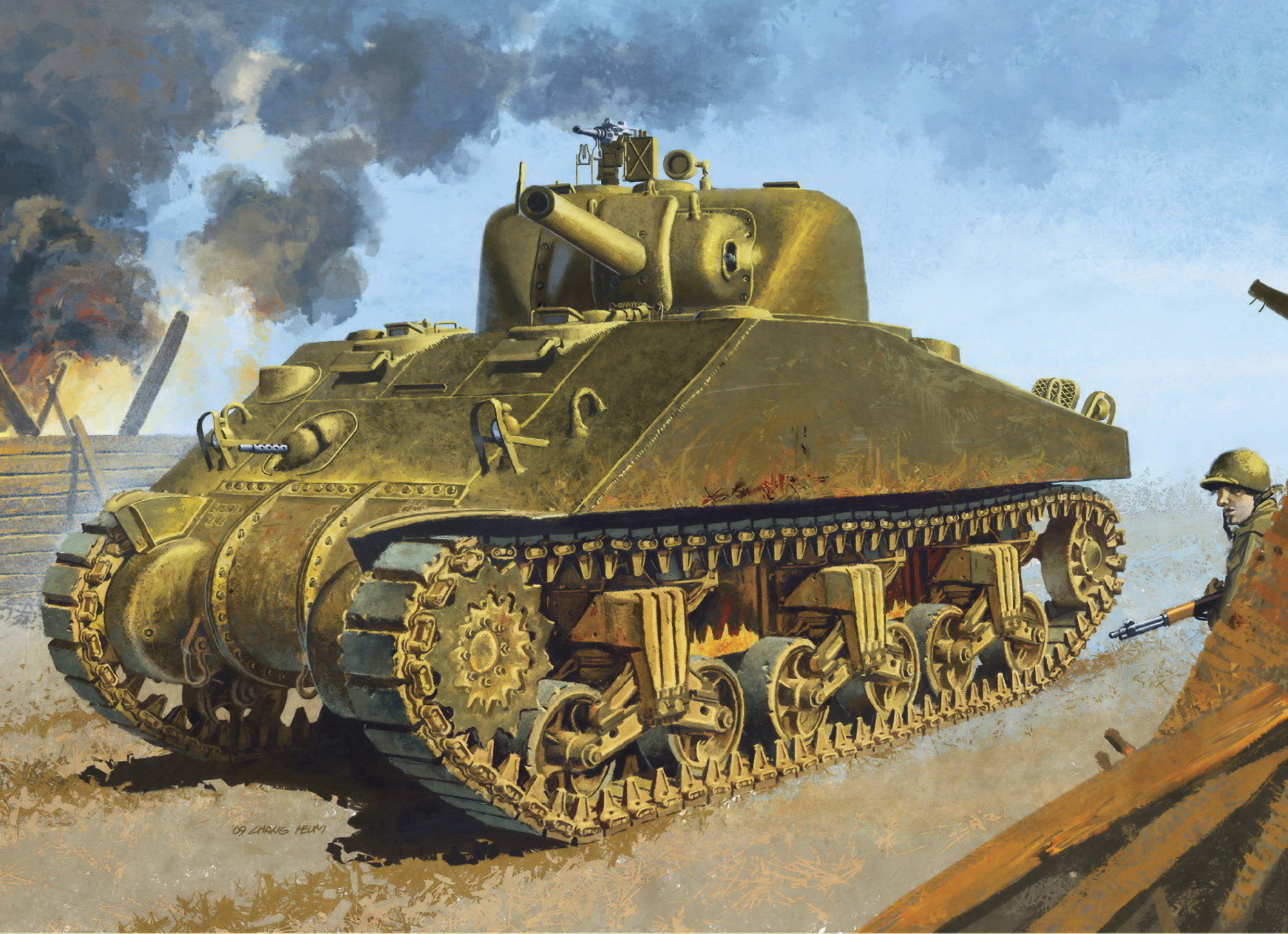 Heum Chang. Танк M-4 Sherman.