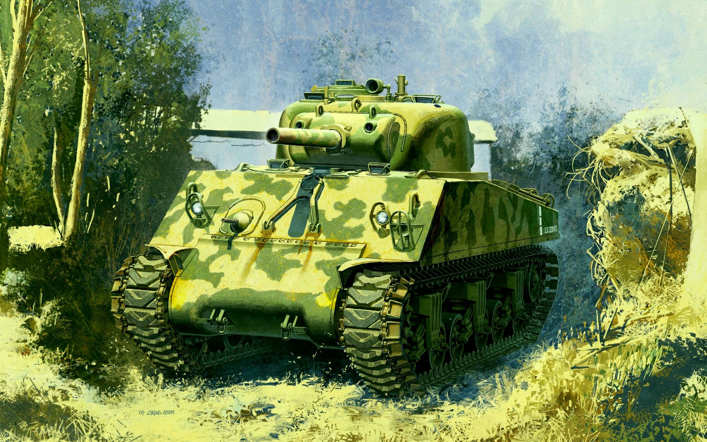 Heum Chang. Танк M-4 Sherman.